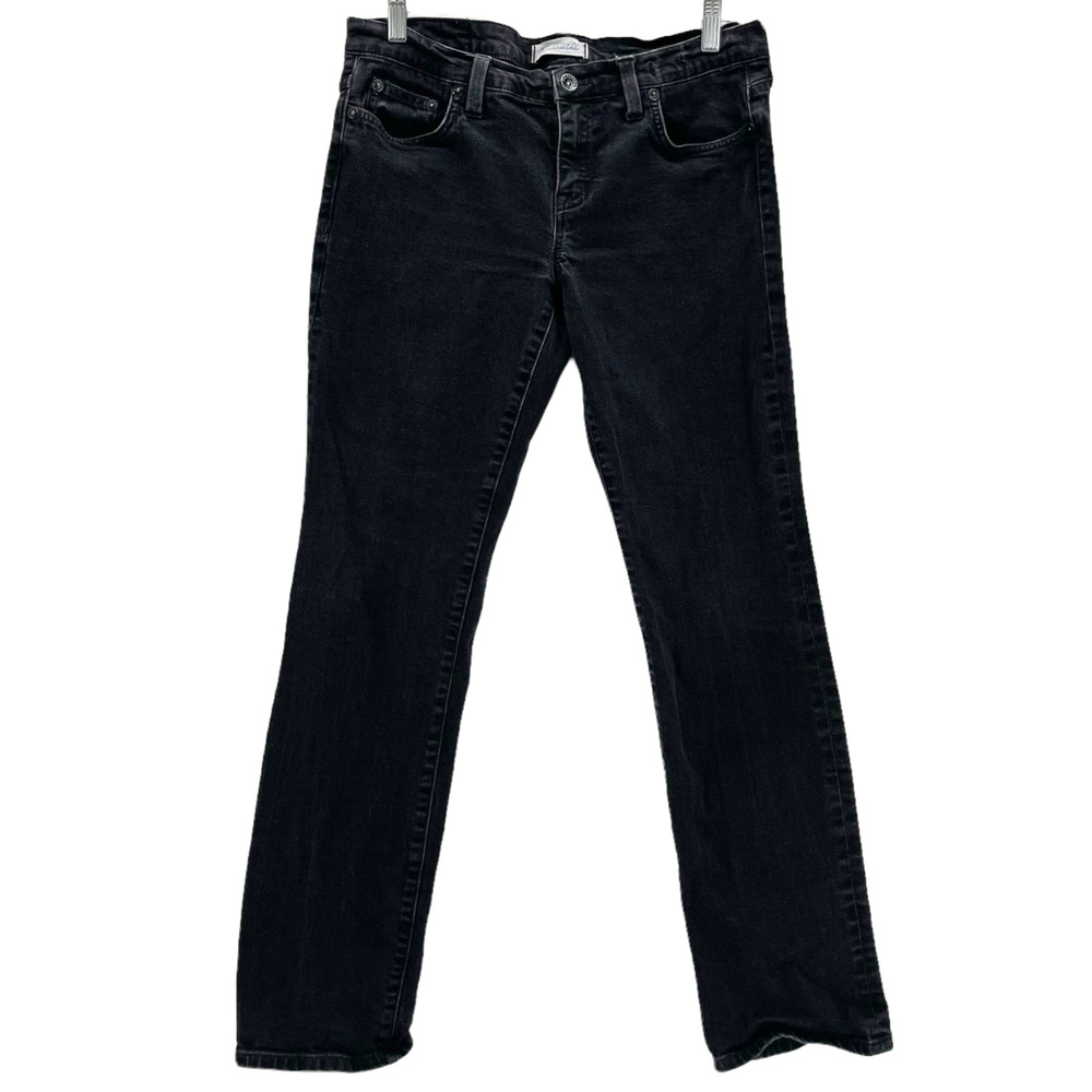 Madewell Women's Mid Rise Straight Leg Denim Jeans Black Size 30x30